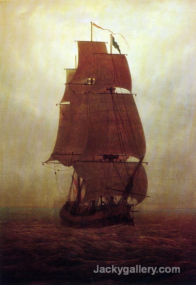 Sailing ship by Caspar David Friedrich paintings reproduction